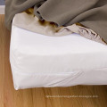 Wholesale White 50/50 Poly Cotton Single Fitted Bed Sheets With Zipper for Hospital Bed